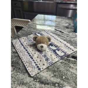 DTU Teddy Bear Lovey Plush Baby Security Blanket